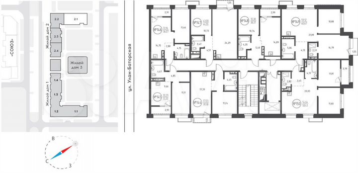 2-к. квартира, 60,7 м², 8/10 эт.