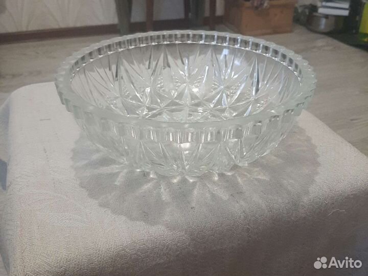 Ваза для фруктов хрустальная СССР