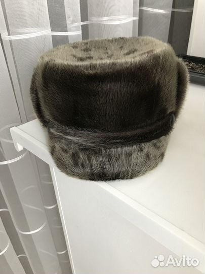 Норковая шапка мужская бу