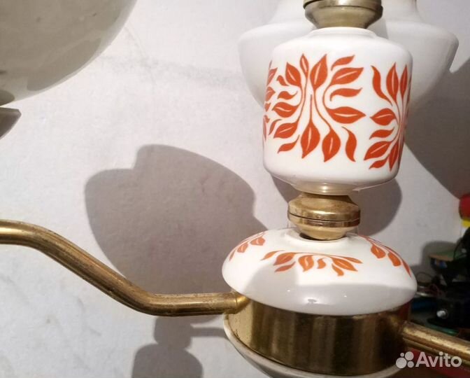 Люстра Фарфор металл стекло Югославия СССР
