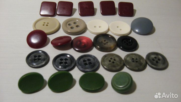 Наборы шубных и пальтовых ретро пуговиц 40-60г