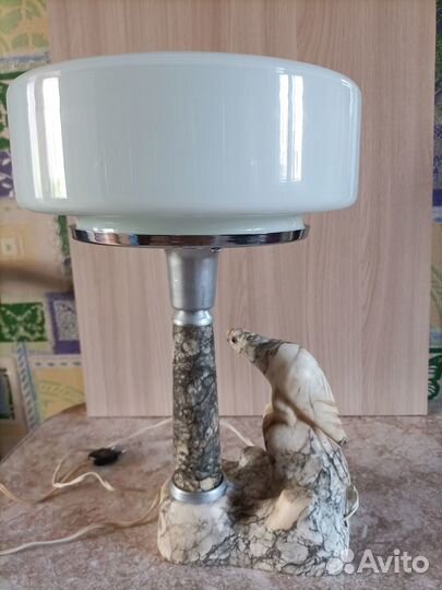 Настольная лампа с орлом, мрамор, СССР