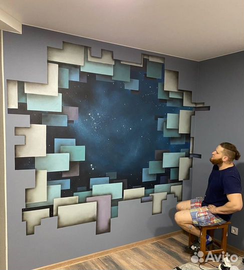 Роспись стен. Граффити. 3D стрит-арт. Аэрография