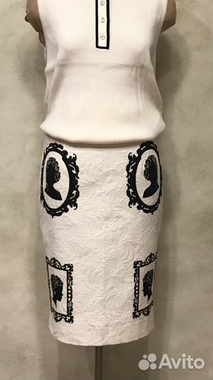 Юбка из хлопкового жаккарда 44