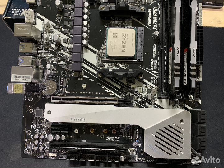 Комплект Ryzen 5 5600X + X570 + 32GB 3733mhz