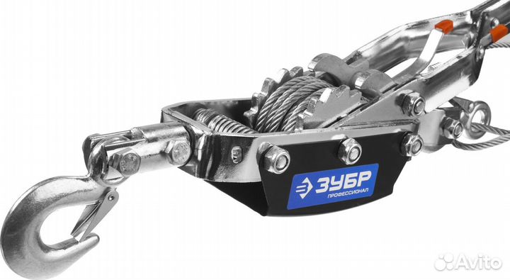 Лебедка ручная рычажная зубр Профессионал, трос