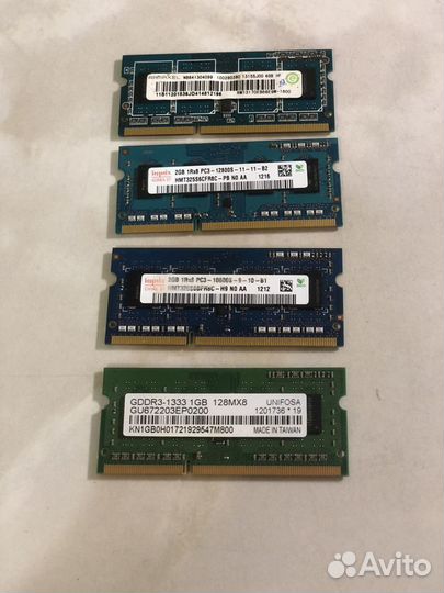 Оперативная память ddr3 для ноутбука 4gb 2gb 1gb