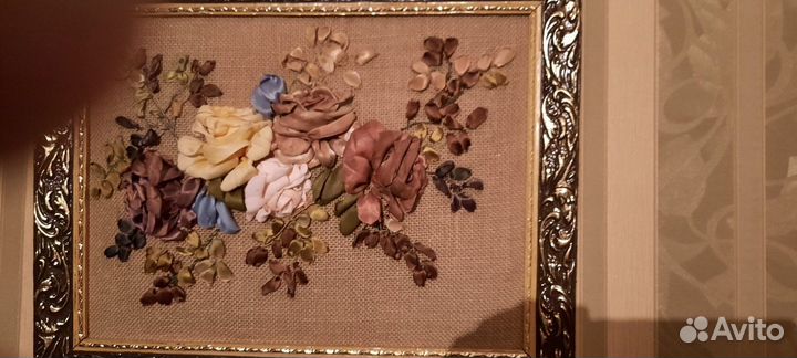 Картины вышитые лентами