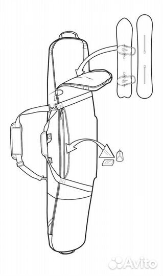 Чехол для сноуборда burton gig bag 181