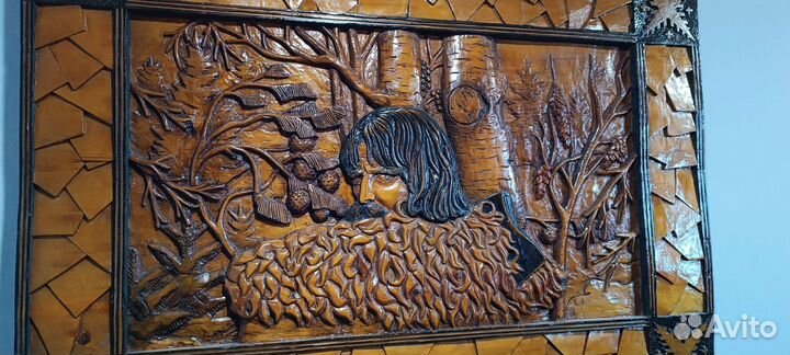 Картина резьба по дереву