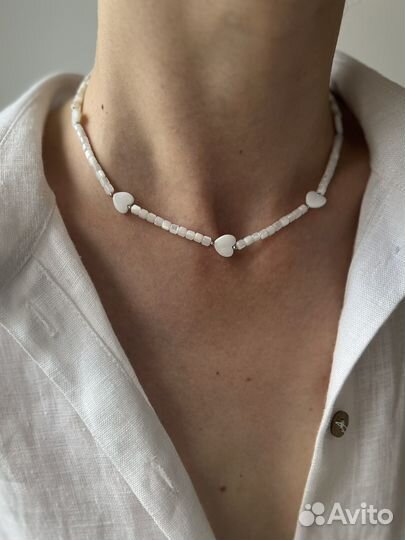 Колье чокер из натуральных камней