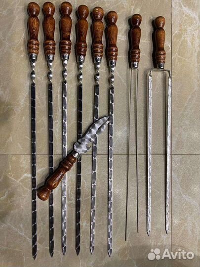 Шампура из нержавейки набор 10 предметов