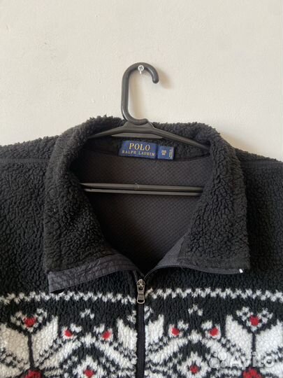 Ralph lauren плотная флисовая куртка на затяжках