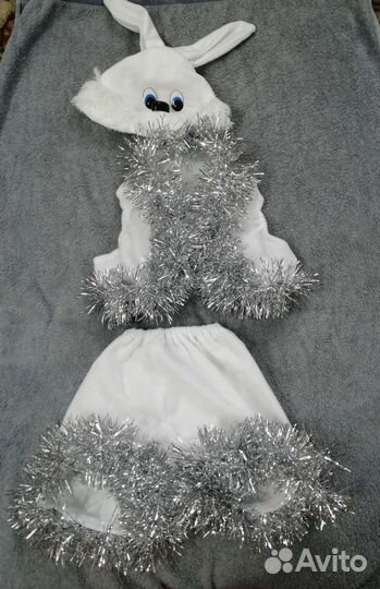 Новогодний костюм для мальчика зайчика