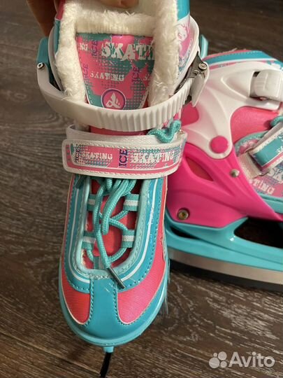 Коньки детские раздвижные 35-37
