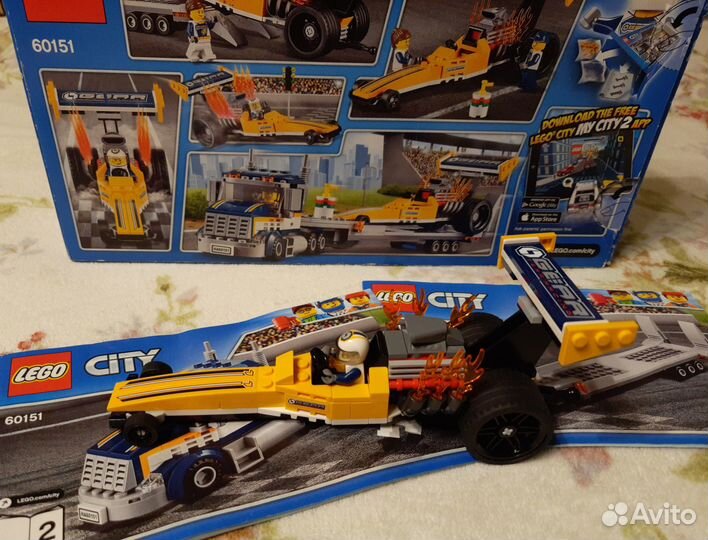 Грузовик и гоночная машина lego city (оригинал)