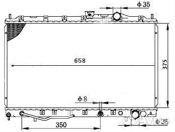 Радиатор охлаждения tomsun MI-210A/2R АКПП Mitsubi