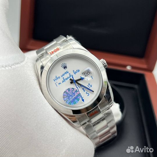 Часы мужские Rolex who cares i'm already late