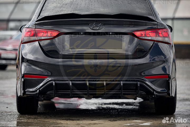 Тюнинг спойлер Хендай Солярис 2