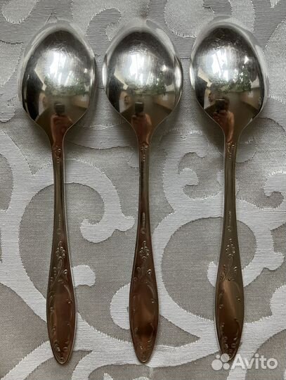 Ложки десертные мельхиор мнц Кольчугино 3шт