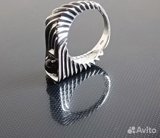 Серебряные перстни с турмалином шерлом