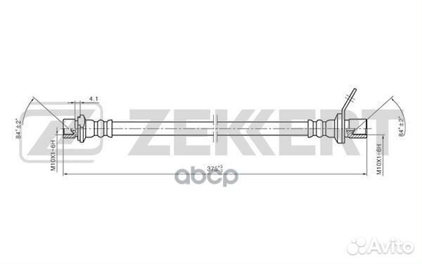 Шланг тормозной zekkert BS9261 Toyota Avensis