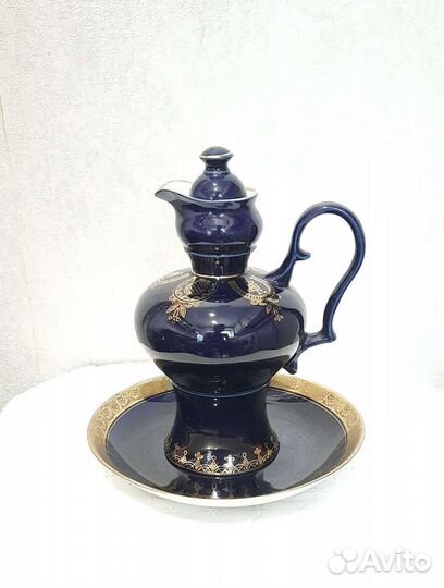 Кофейник и блюдце. Кобальт. СССР