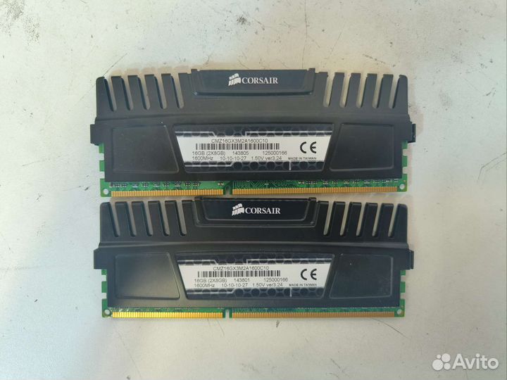 Оперативная память 16gb Corsair Vengeance 2x8 DDR3