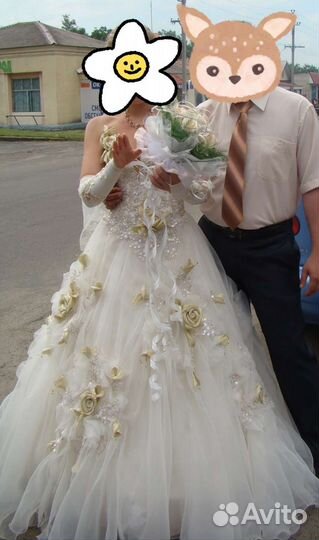 Свадебное платье бу 46-48
