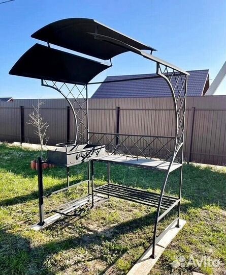 Мангал с крышей