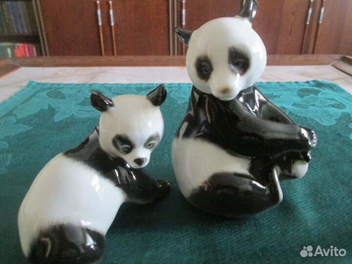 Фарфоровые статуэтки Панды СССР Ленинград лфз