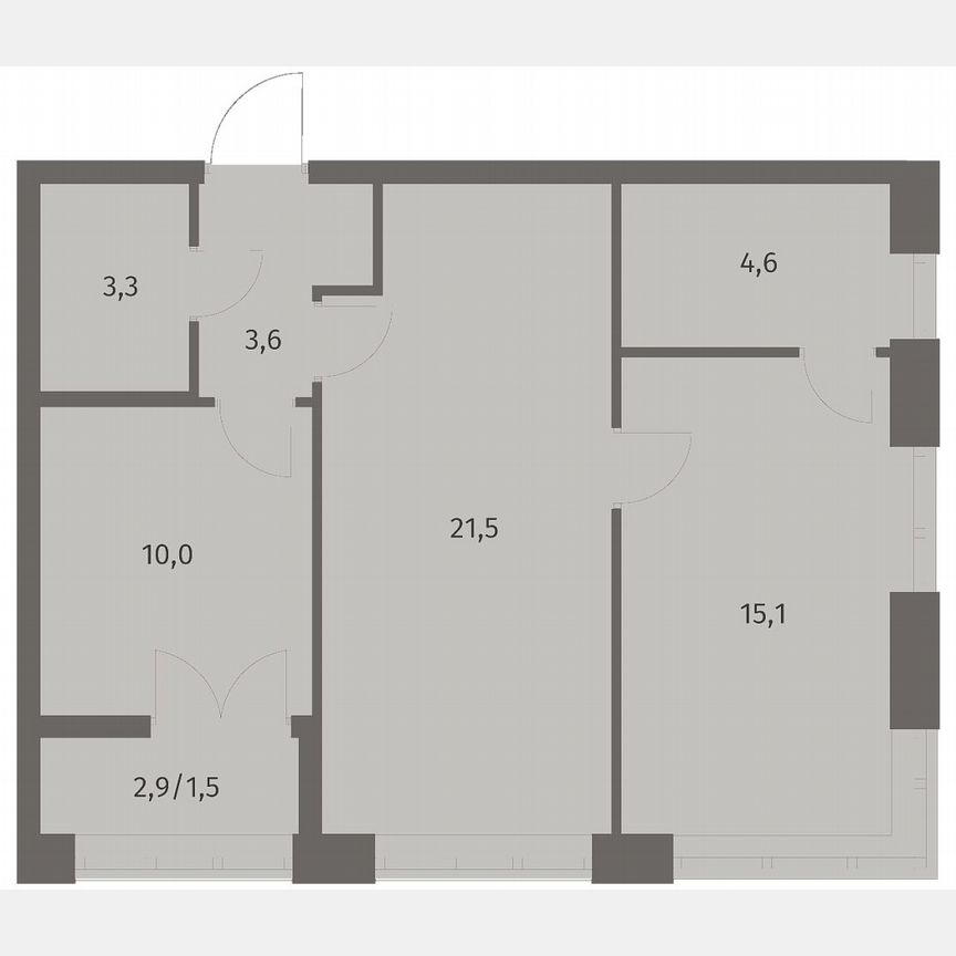 2-к. квартира, 59,6 м², 5/11 эт.