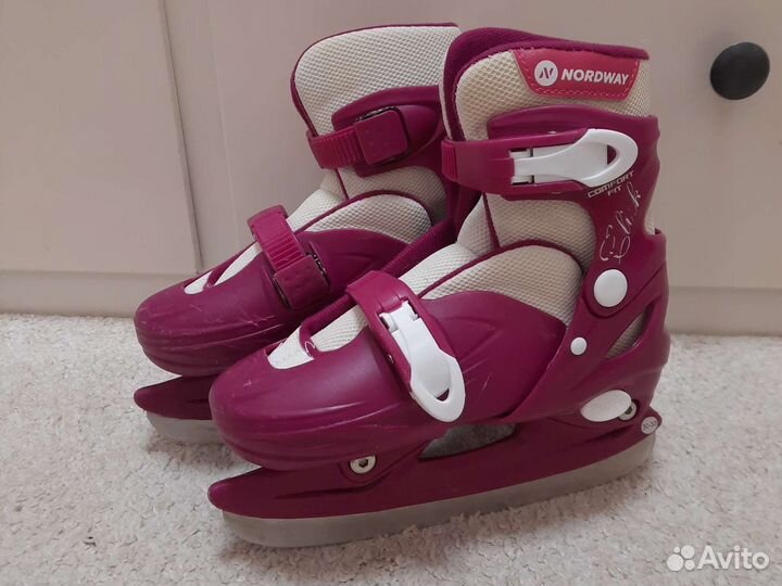 Коньки детские nordway раздвижные с 30-33 размер
