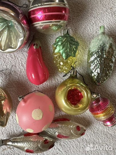 Елочные игрушки стеклянные