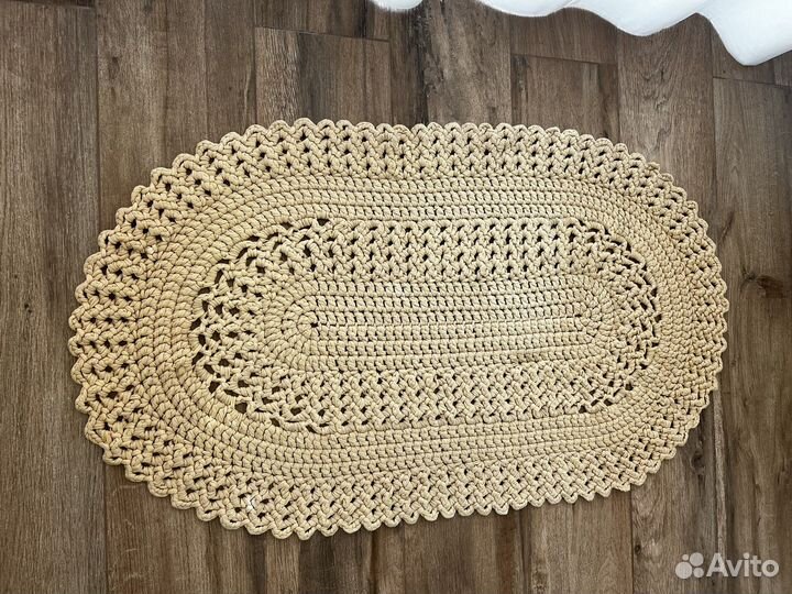 Коврик ручная работа трикотажная пряжа