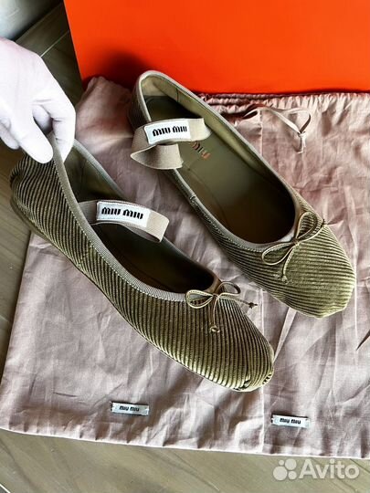 Новые балетки Miu miu оригинал