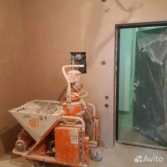 Штукатурка стен механическая машинная