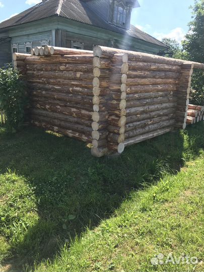 Сруб бани 3.5на3.5 с выносами предбанника 3 м