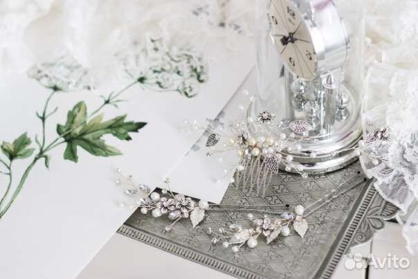 Шпильки свадебные, украшение для волос