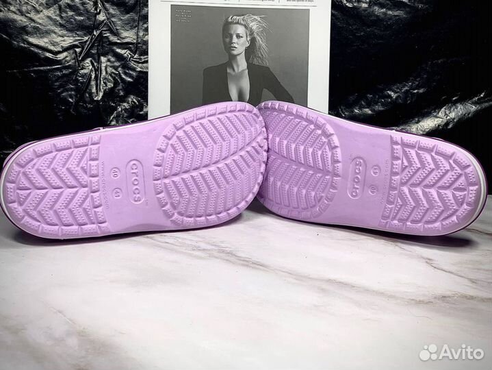 Crocs сабо женские фиолетовые