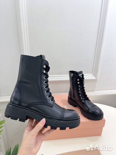 Ботинки женские MIU MIU натуральная кожа