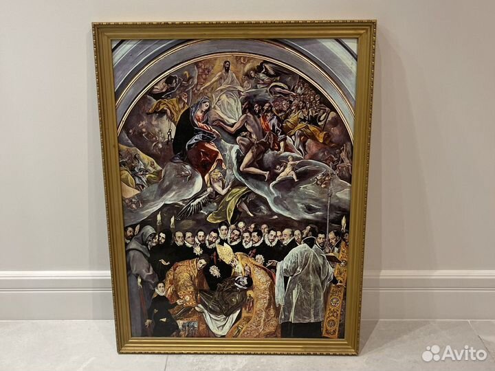 Картина фреска репродукция в багете