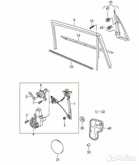 Стеклоподъемный механизм Volkswagen Polo cwva 2019