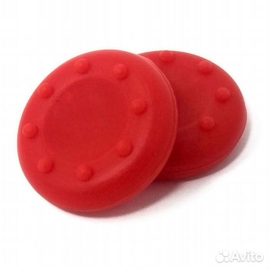 Силиконовые насадки на стики геймпада (Красные)