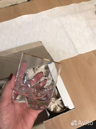 6 стаканов из богемского стекла