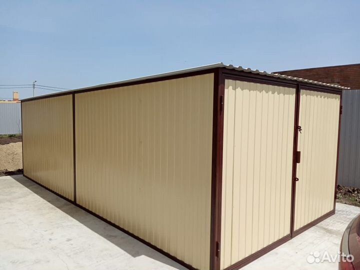 Металлический гараж разборный из профнастила