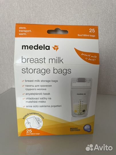 Пакеты для грудного молока medela