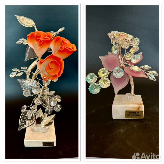 Цветы Bonsai de cristal, фигурки стекло