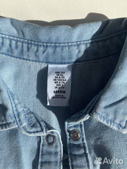 Джинсовая рубашка hm