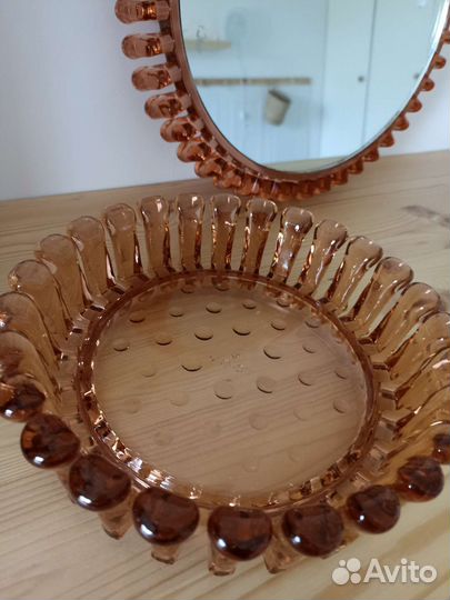 Зеркало и фруктовница Салаватстекло